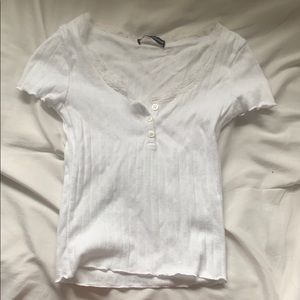 lace trimmed brandy shirt (never worn) (s/m)